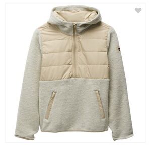 PRANA Women's Wooly Bird Fleece 1/2 Zip Sandstone XL New With Tags